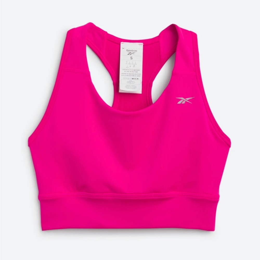Reebok Running Essentials High Impact Pink Sports Bra in Size XS